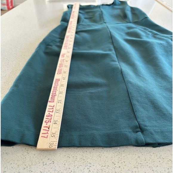 Lands End Sheath Dress Pockets Sleeveless Knit Stretch Jumper Size 4 Green EUC - Picture 12 of 15